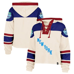 New York Rangers '47 Women's 2026 NHL Winter Classic Cropped Superior Lacer Hoodie - Cream | US 203393344
