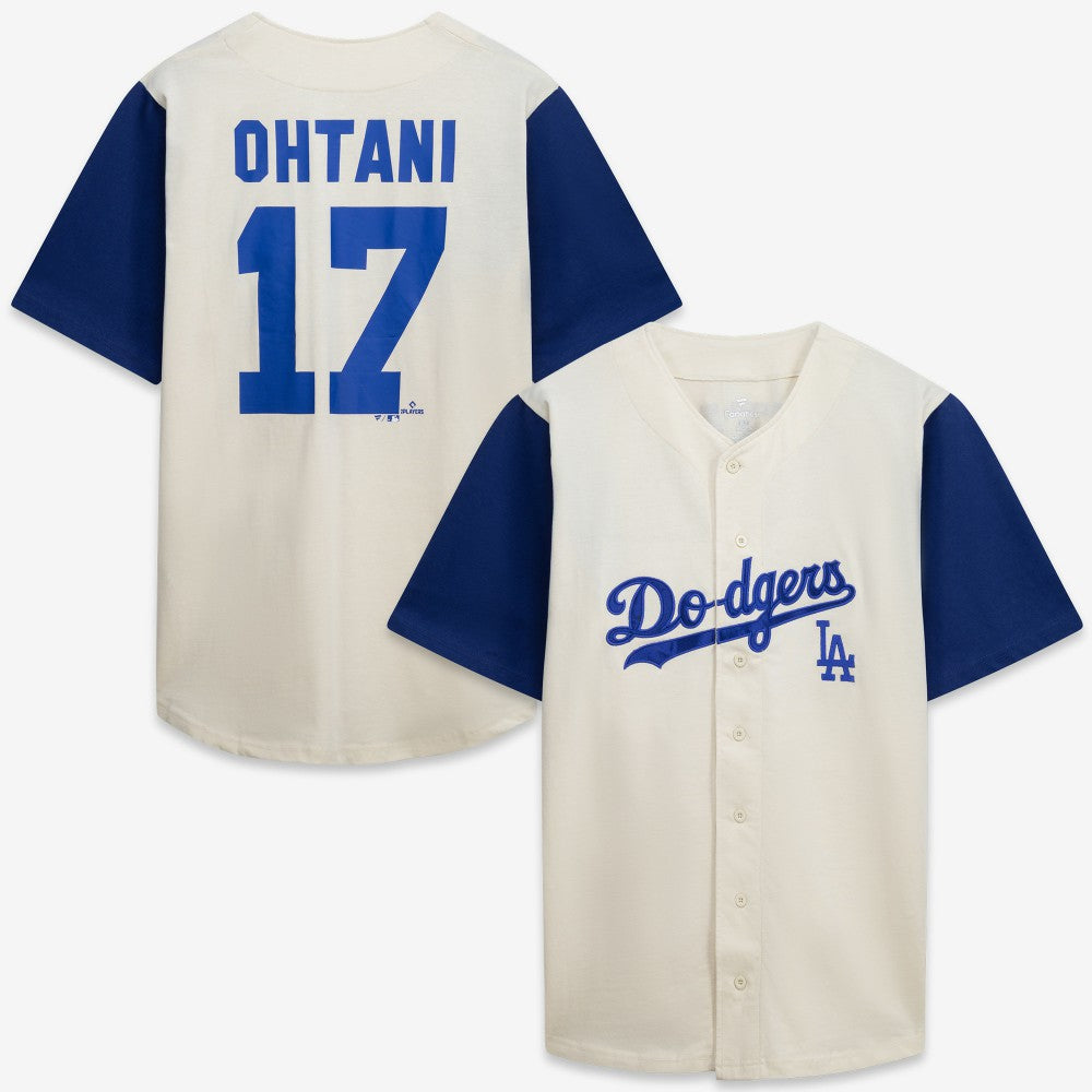 Los Angeles Dodgers Profile Big & Tall Two-Color Fashion Jersey - Cream/Royal Jerseys