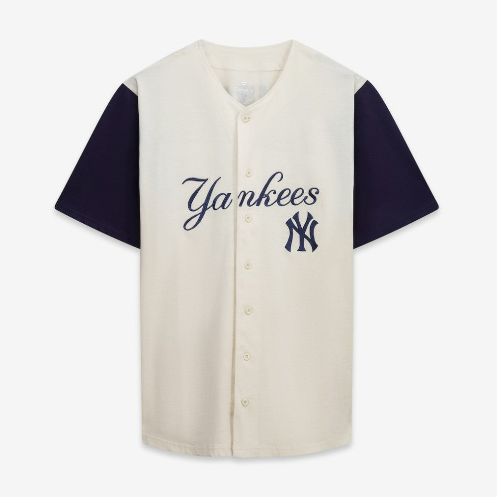New York Yankees Profile Big & Tall Two-Color Fashion Jersey - Cream/Navy Jerseys