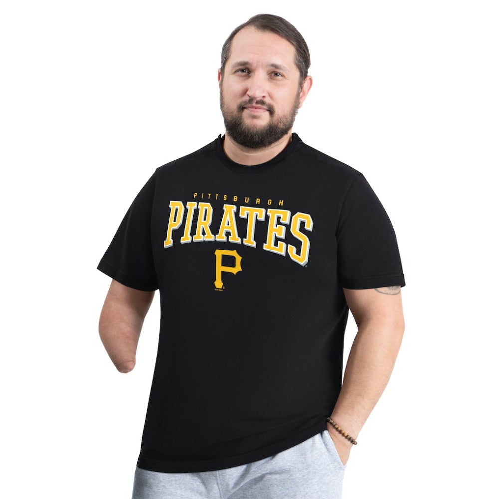 Pittsburgh Pirates G-III Sports by Carl Banks Adaptive Classic Team Spirit T-Shirt - Black T-shirts