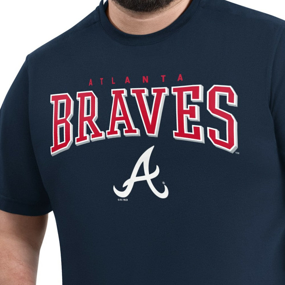 Atlanta Braves G-III Sports by Carl Banks Adaptive Classic Team Spirit T-Shirt - Navy T-shirts