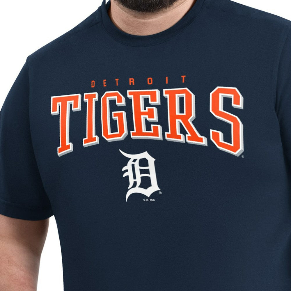 Detroit Tigers G-III Sports by Carl Banks Adaptive Classic Team Spirit T-Shirt - Navy T-shirts