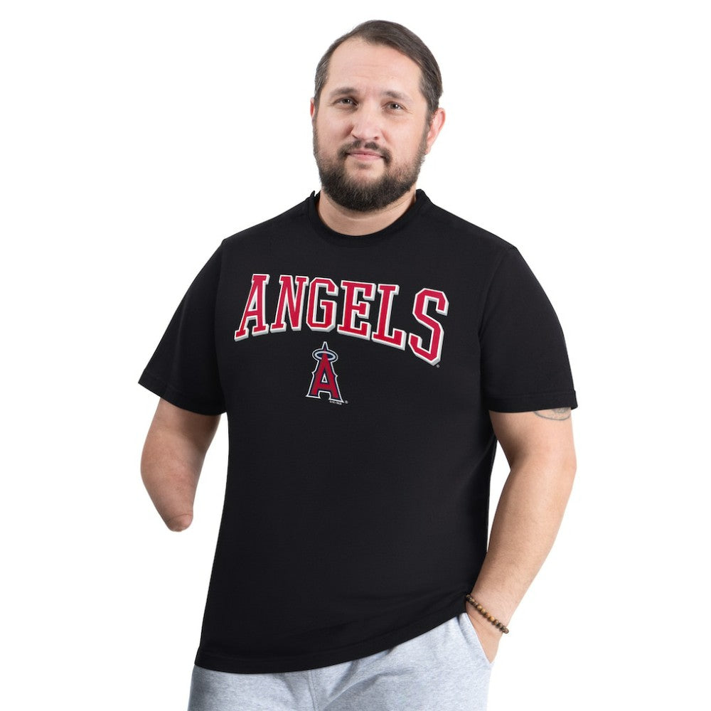 Los Angeles Angels G-III Sports by Carl Banks Adaptive Classic Team Spirit T-Shirt - Black T-shirts