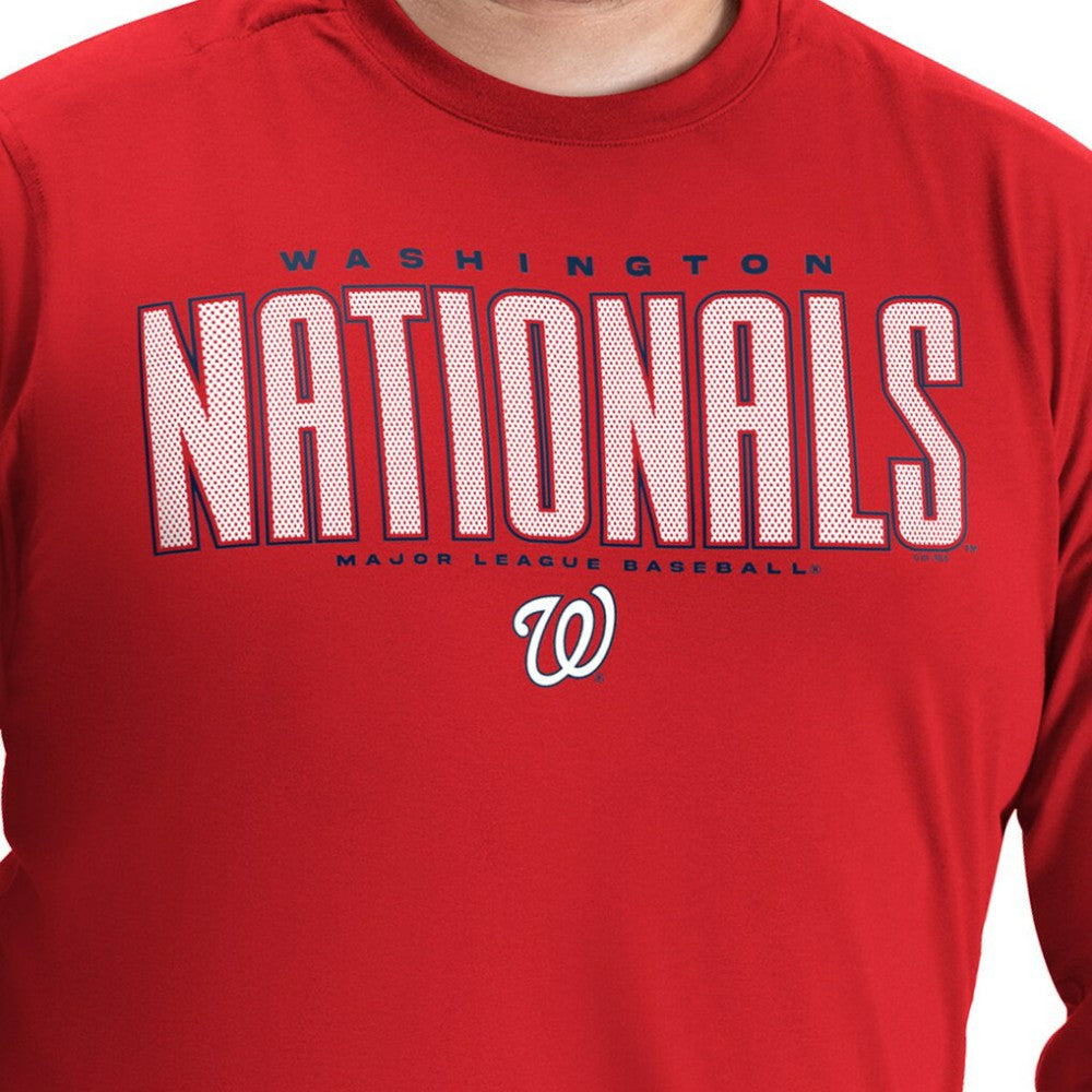 Washington Nationals G-III Sports by Carl Banks Adaptive Long Sleeve T-Shirt - Red T-shirts