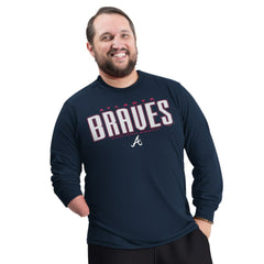 Atlanta Braves G-III Sports by Carl Banks Adaptive Long Sleeve T-Shirt - Navy T-shirts
