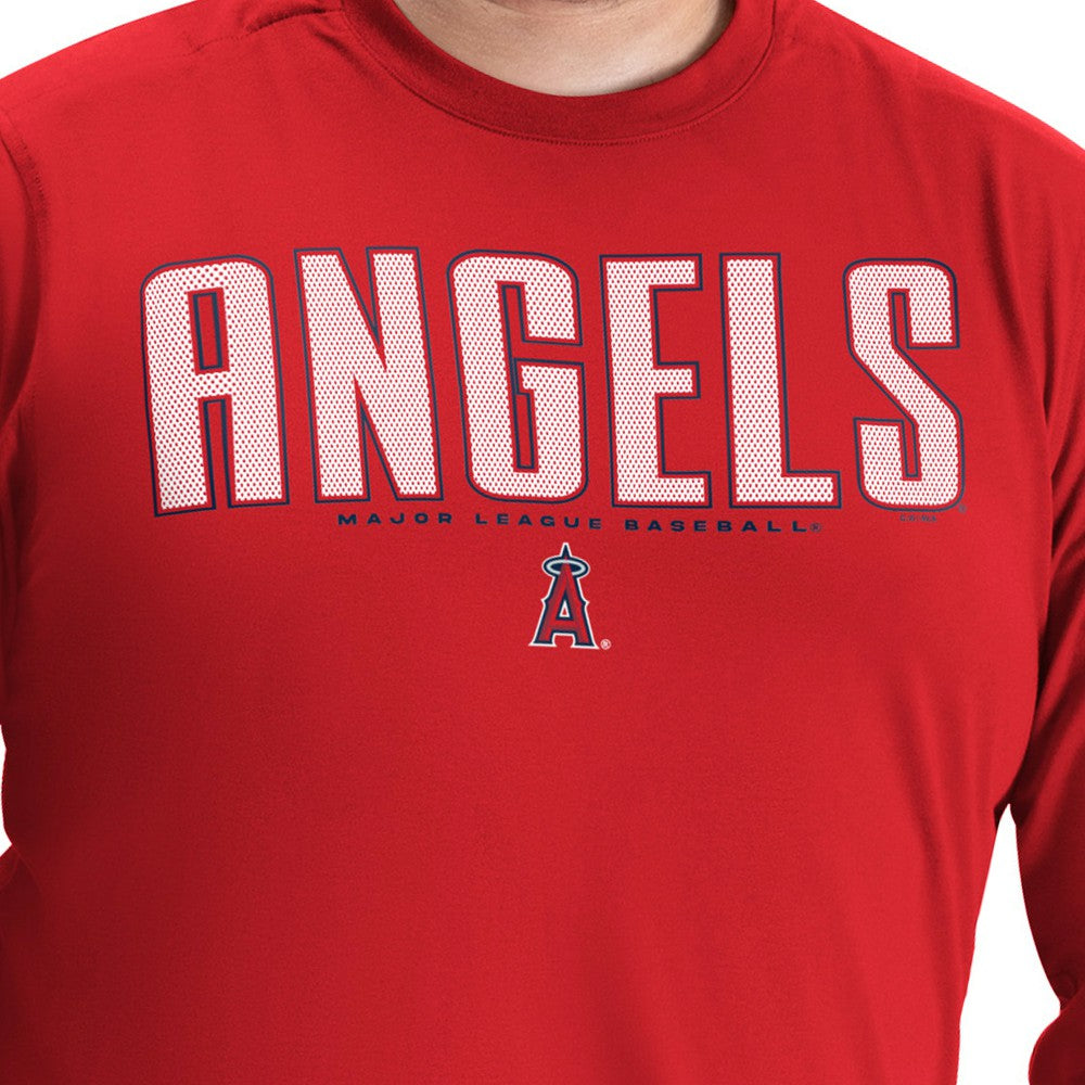 Los Angeles Angels G-III Sports by Carl Banks Adaptive Long Sleeve T-Shirt - Red T-shirts