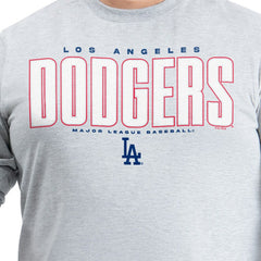 Los Angeles Dodgers G-III Sports by Carl Banks Adaptive Long Sleeve T-Shirt - Gray T-shirts