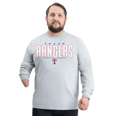 Texas Rangers G-III Sports by Carl Banks Adaptive Long Sleeve T-Shirt - Gray T-shirts