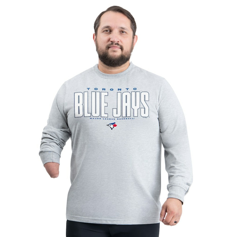 Toronto Blue Jays G-III Sports by Carl Banks Adaptive Long Sleeve T-Shirt - Gray T-shirts