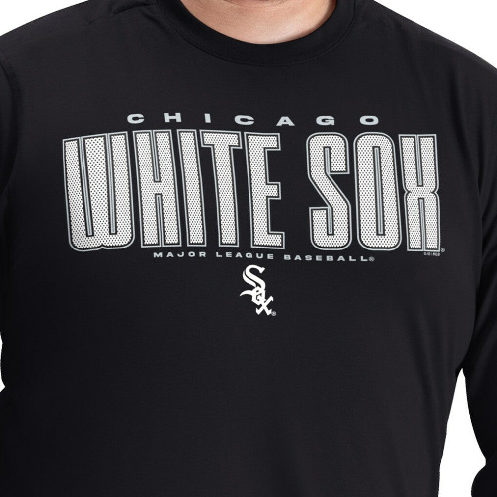 Chicago White Sox G-III Sports by Carl Banks Adaptive Long Sleeve T-Shirt - Black T-shirts