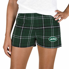 New York Jets Concepts Sport Women's Ultimate Flannel Shorts - Green/Black Shorts