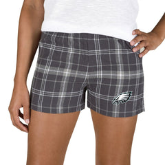 Philadelphia Eagles Concepts Sport Women's Ultimate Flannel Shorts - Charcoal/Gray Shorts
