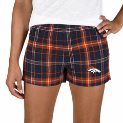 Denver Broncos Concepts Sport Women's Ultimate Flannel Shorts - Navy/Orange Shorts