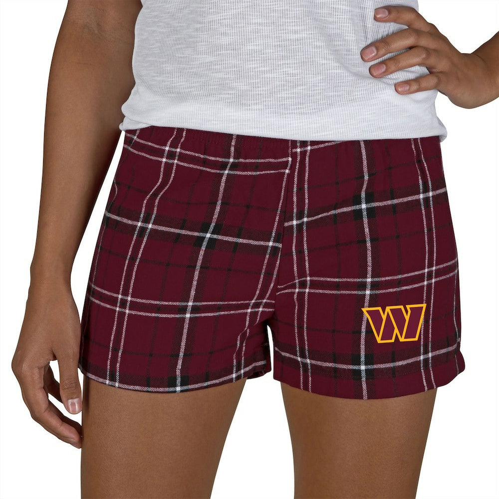 Washington Commanders Concepts Sport Women's Ultimate Flannel Shorts - Burgundy/Black Shorts