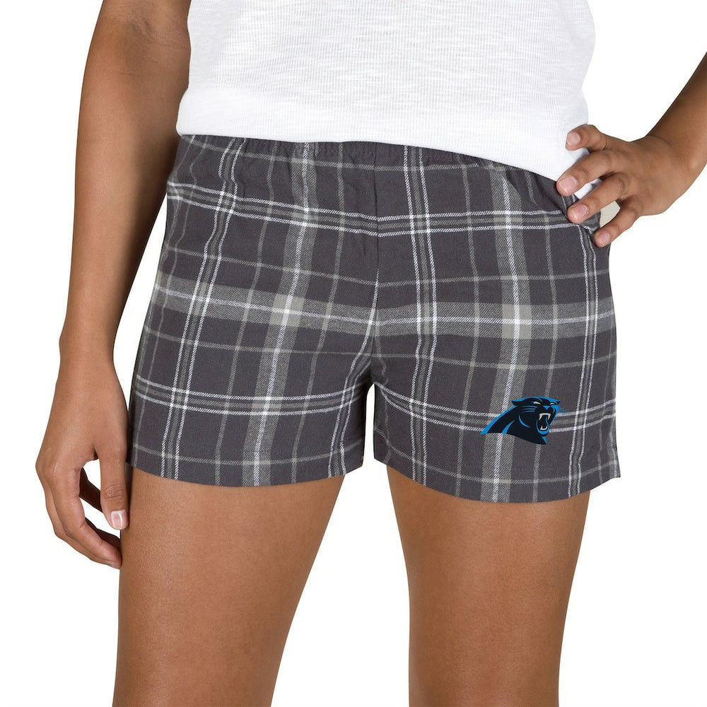 Carolina Panthers Concepts Sport Women's Ultimate Flannel Shorts - Charcoal/Gray Shorts