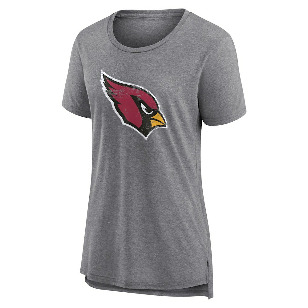 Arizona Cardinals Women's Heritage Custom Name & Number Tri-Blend T-Shirt - Gray T-shirts