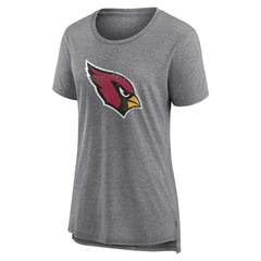 Arizona Cardinals Women's Heritage Custom Name & Number Tri-Blend T-Shirt - Gray T-shirts