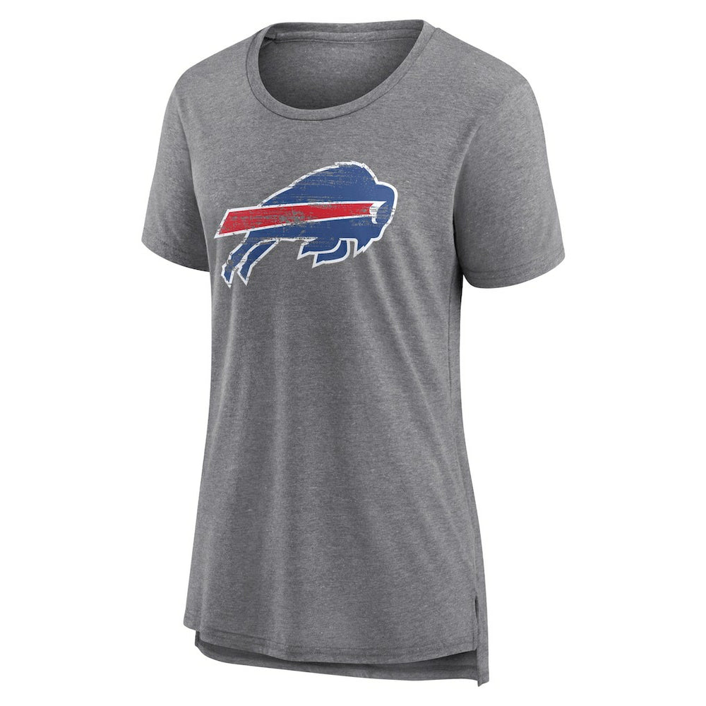 Buffalo Bills Women's Heritage Custom Name & Number Tri-Blend T-Shirt - Gray T-shirts