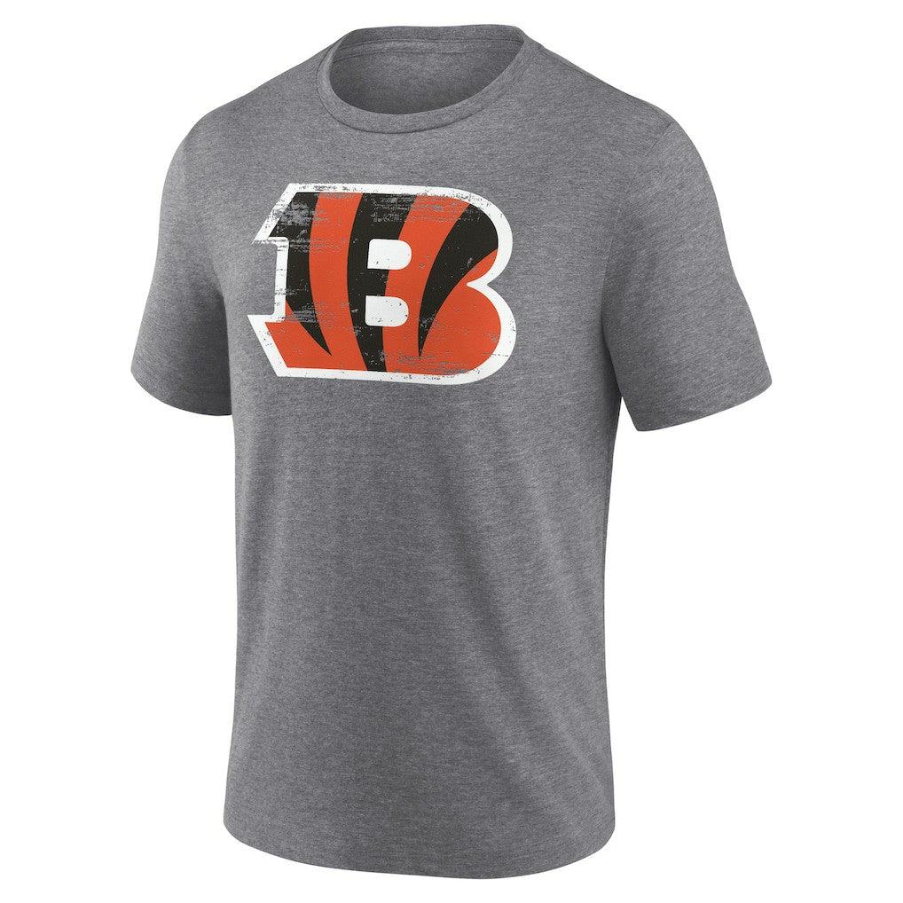 Cincinnati Bengals Heritage Custom Name & Number Tri-Blend T-Shirt - Gray T-shirts