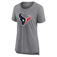 Houston Texans Women's Heritage Custom Name & Number Tri-Blend T-Shirt - Gray T-shirts