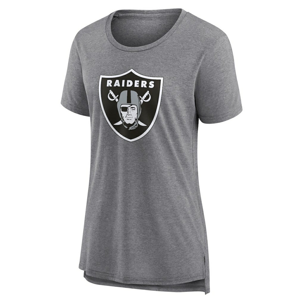 Las Vegas Raiders Women's Heritage Custom Name & Number Tri-Blend T-Shirt - Gray T-shirts