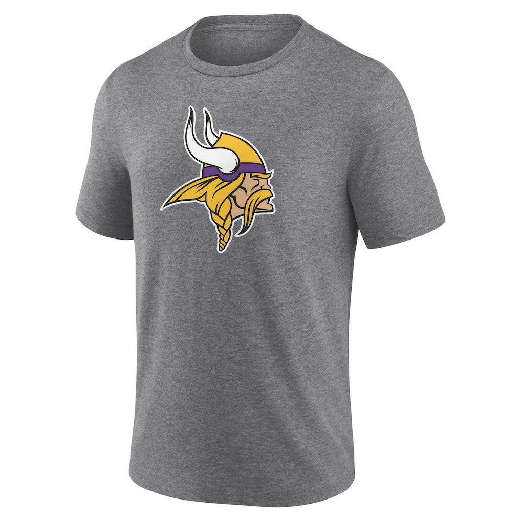 Minnesota Vikings Heritage Custom Name & Number Tri-Blend T-Shirt - Gray T-shirts