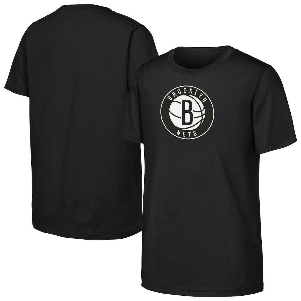 Brooklyn Nets Outerstuff Youth Primary Logo T-Shirt Black