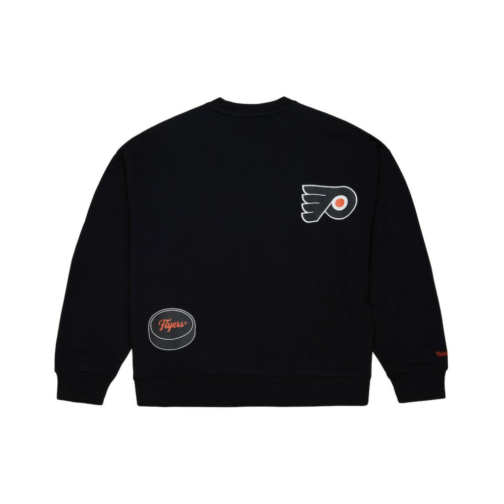 Philadelphia Flyers Mitchell & Ness Women's Vintage Crewneck Sweatshirt - Black | US 203398444