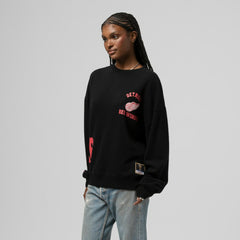 Detroit Red Wings Mitchell & Ness Women's Vintage Crewneck Sweatshirt - Black | US 203398446