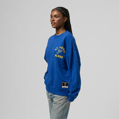 St. Louis Blues Mitchell & Ness Women's Vintage Crewneck Sweatshirt - Blue | US 203398447