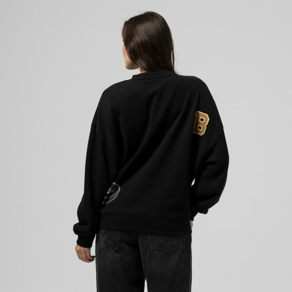 Boston Bruins Mitchell & Ness Women's Vintage Crewneck Sweatshirt - Black | US 203398449