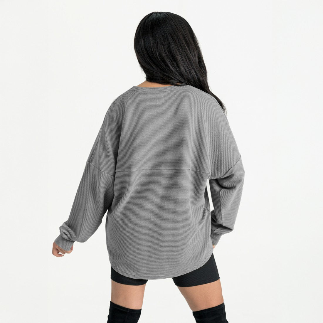Green Bay Packers Gameday Couture Women's Oversized Sweet Victory Corded Sweatshirt - Gray Sweatshirts