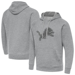 Detroit Lions Antigua Victory Hoodie - Heather Gray Hoodies