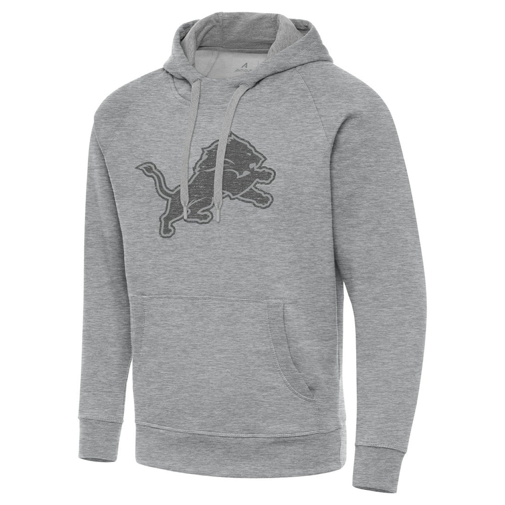 Detroit Lions Antigua Victory Hoodie - Heather Gray Hoodies