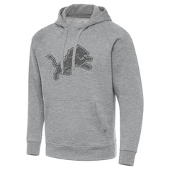 Detroit Lions Antigua Victory Hoodie - Heather Gray Hoodies
