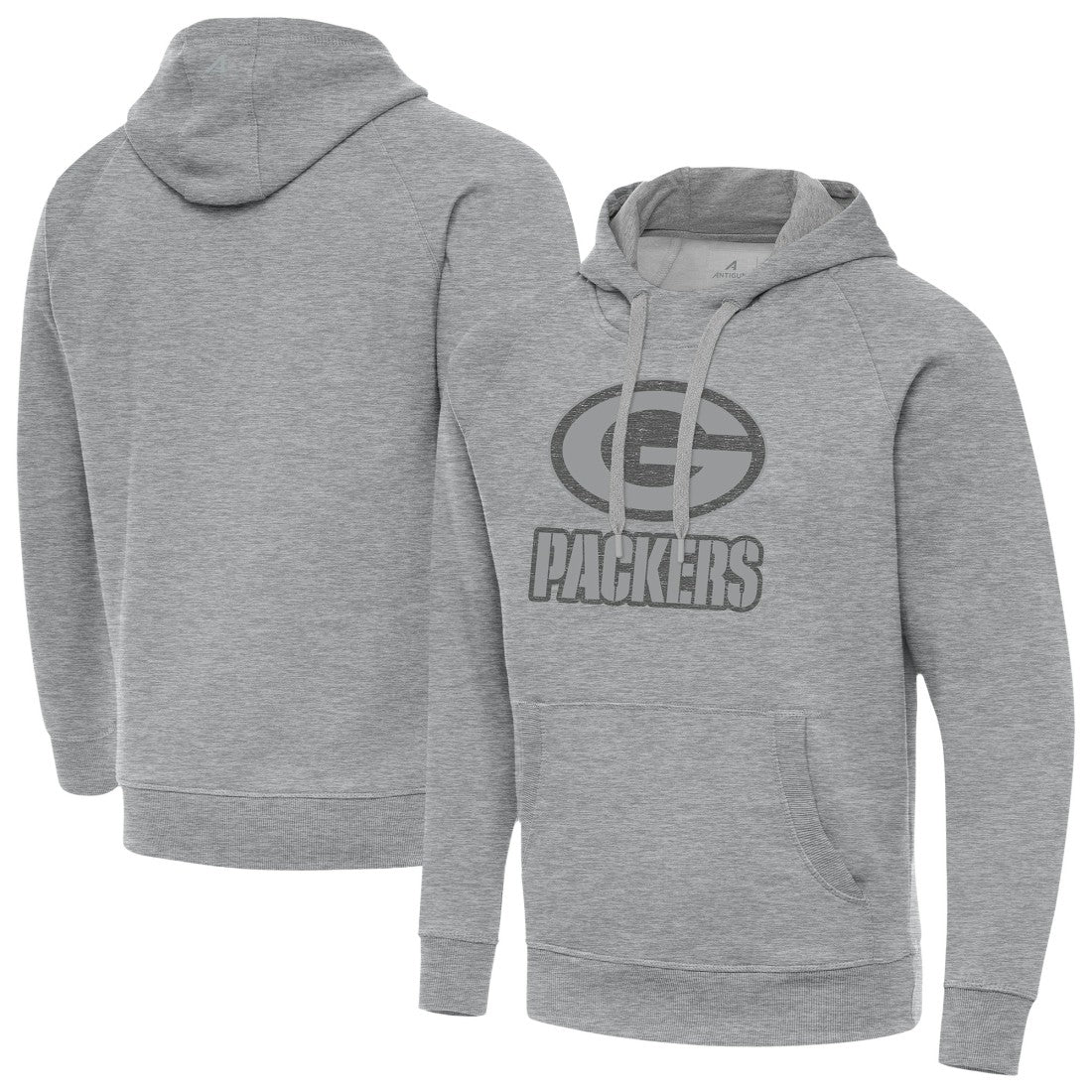 Green Bay Packers Antigua Victory Hoodie - Heather Gray Hoodies