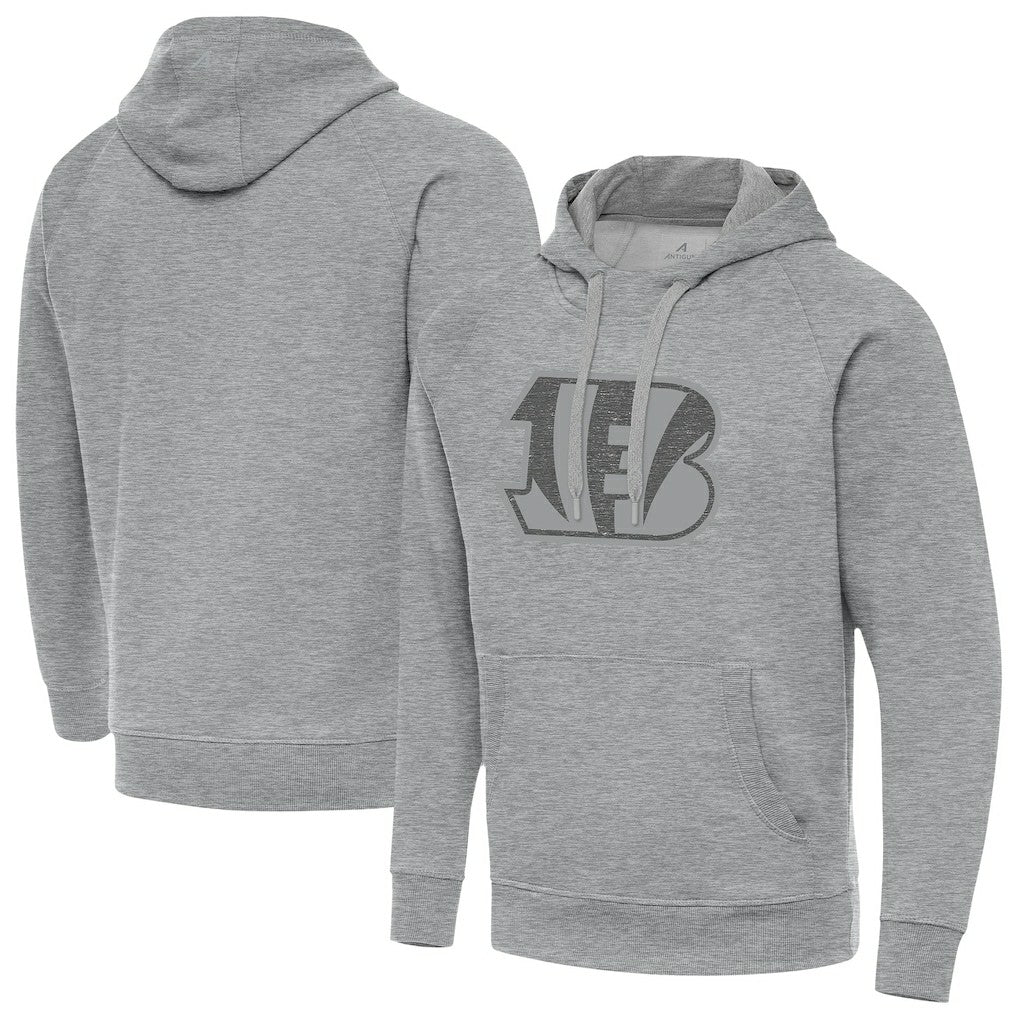 Cincinnati Bengals Antigua Victory Hoodie - Heather Gray Hoodies