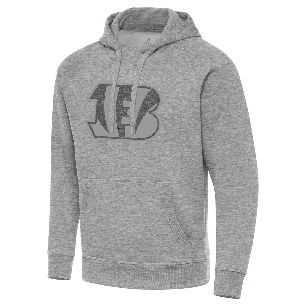 Cincinnati Bengals Antigua Victory Hoodie - Heather Gray Hoodies