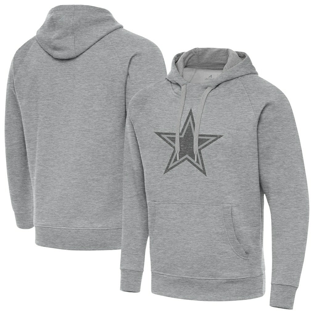 Dallas Cowboys Antigua Victory Hoodie - Heather Gray Hoodies