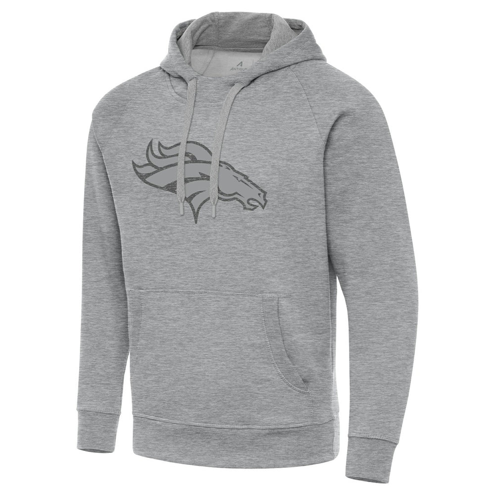 Denver Broncos Antigua Victory Hoodie - Heather Gray Hoodies