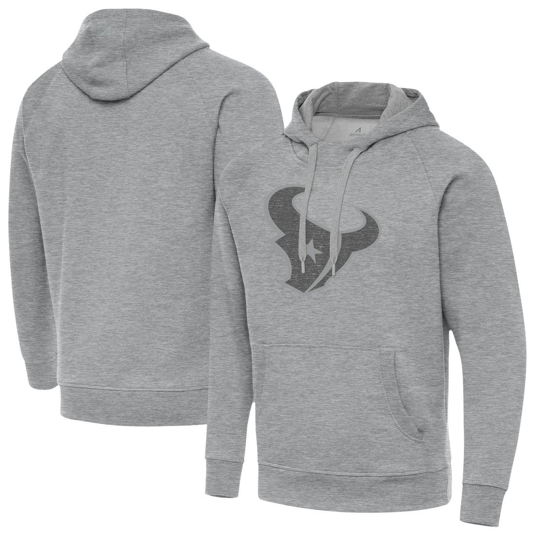 Houston Texans Antigua Victory Hoodie - Heather Gray Hoodies