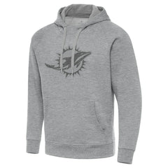 Miami Dolphins Antigua Victory Hoodie - Heather Gray Hoodies