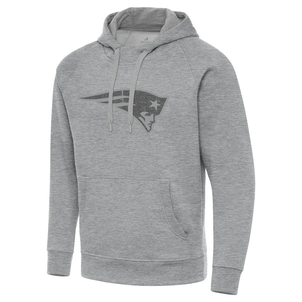 New England Patriots Antigua Victory Hoodie - Heather Gray Hoodies