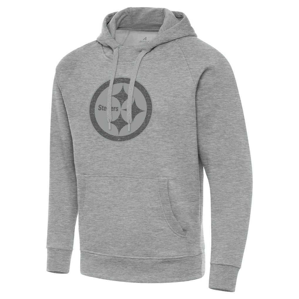 Pittsburgh Steelers Antigua Victory Hoodie - Heather Gray Hoodies