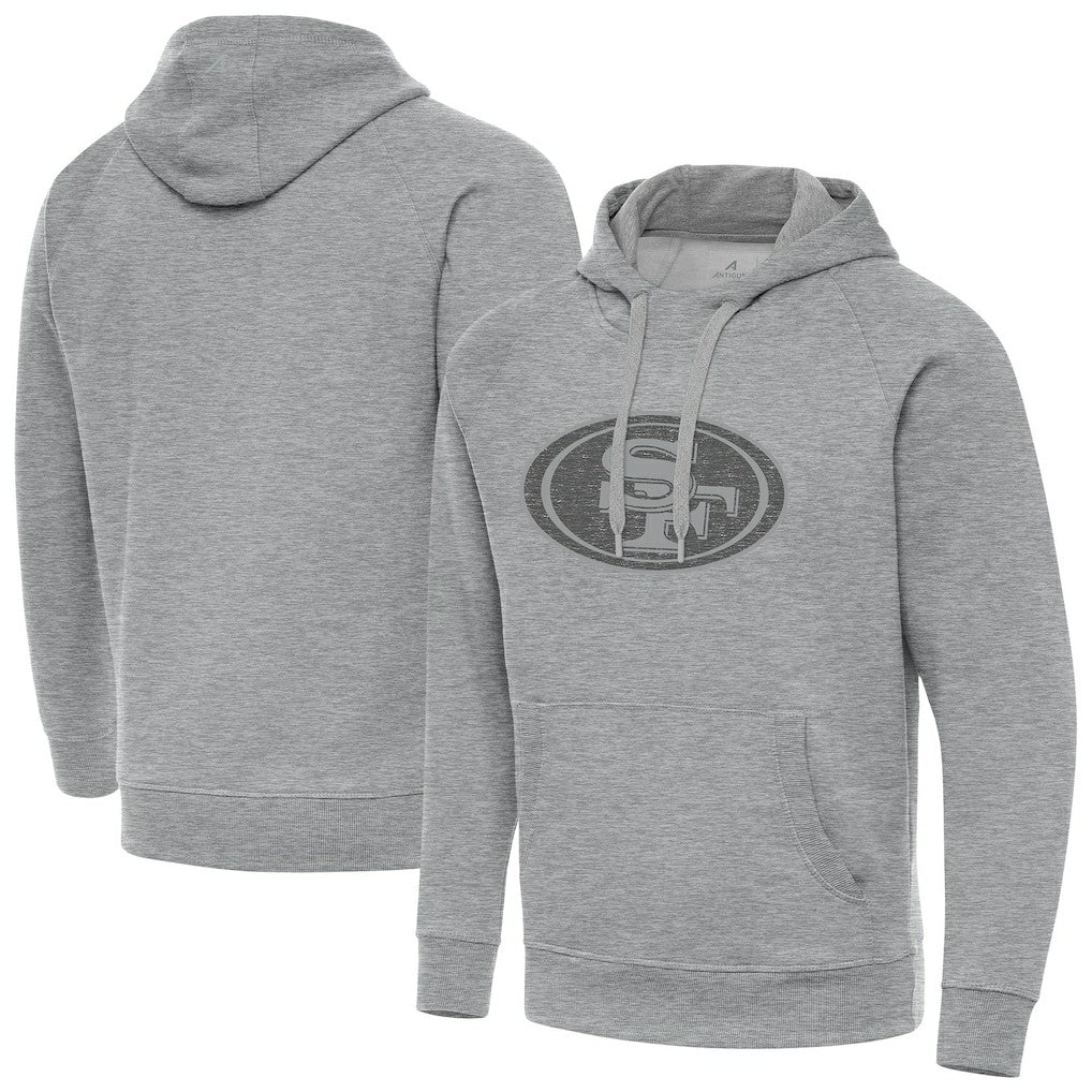 San Francisco 49ers Antigua Victory Hoodie - Heather Gray Hoodies