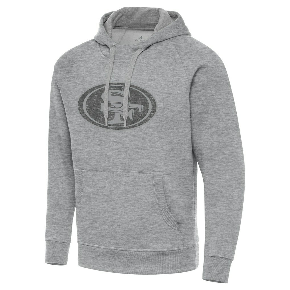 San Francisco 49ers Antigua Victory Hoodie - Heather Gray Hoodies