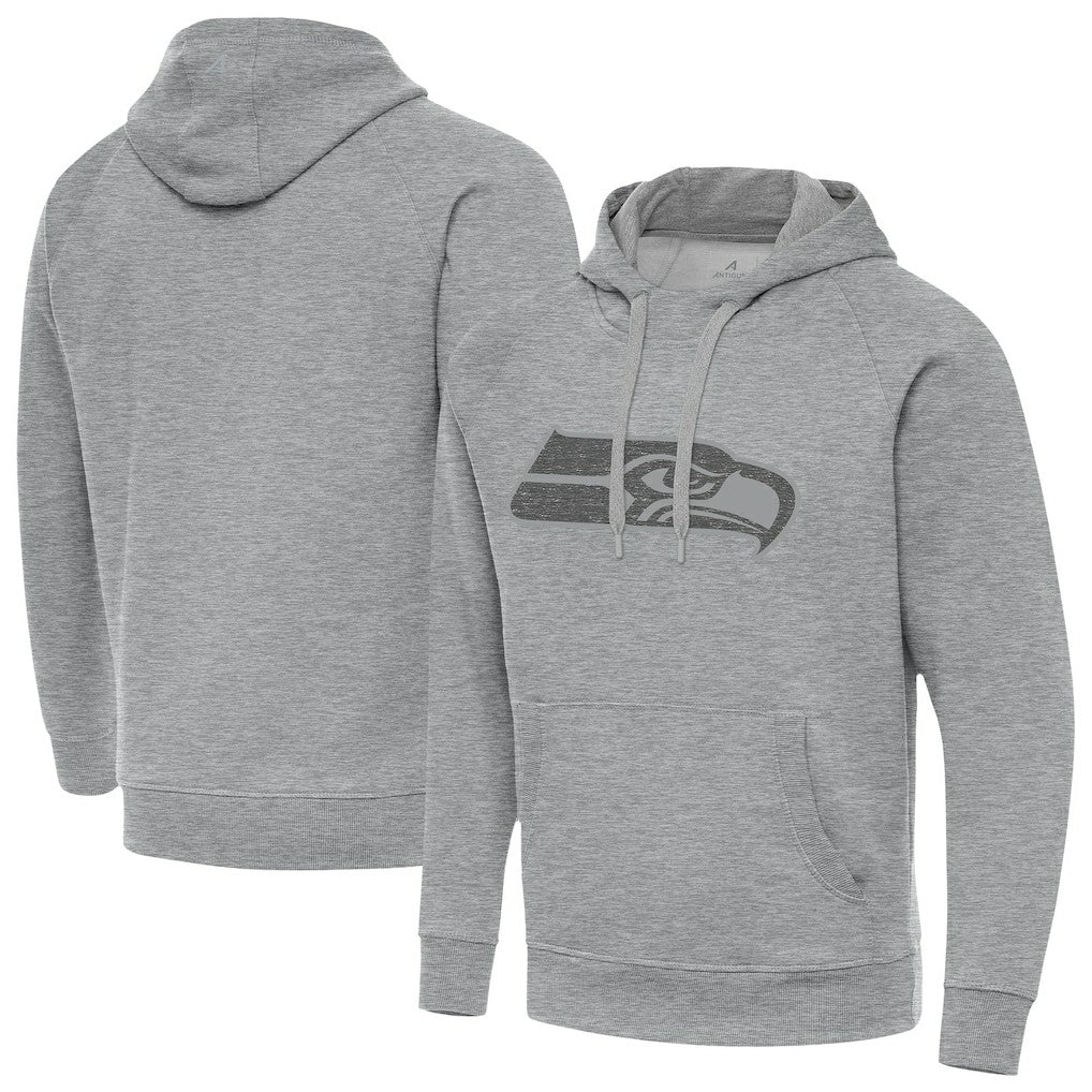 Seattle Seahawks Antigua Victory Hoodie - Heather Gray Hoodies