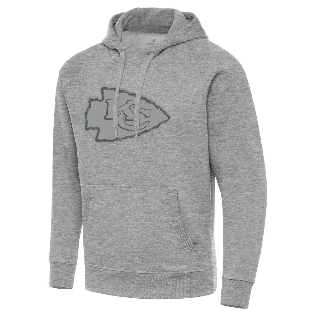 Kansas City Chiefs Antigua Victory Hoodie - Heather Gray Hoodies