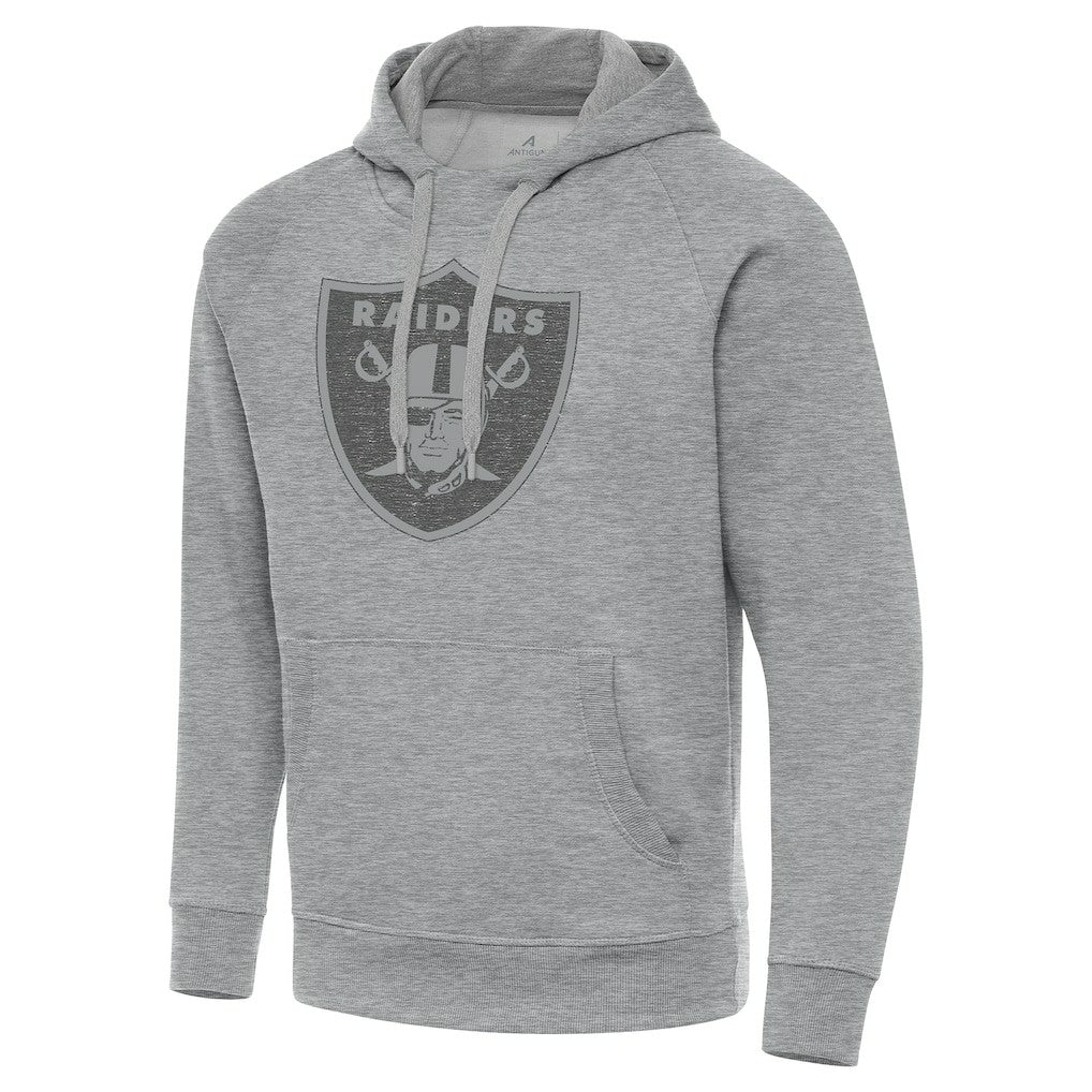 Las Vegas Raiders Antigua Victory Hoodie - Heather Gray Hoodies