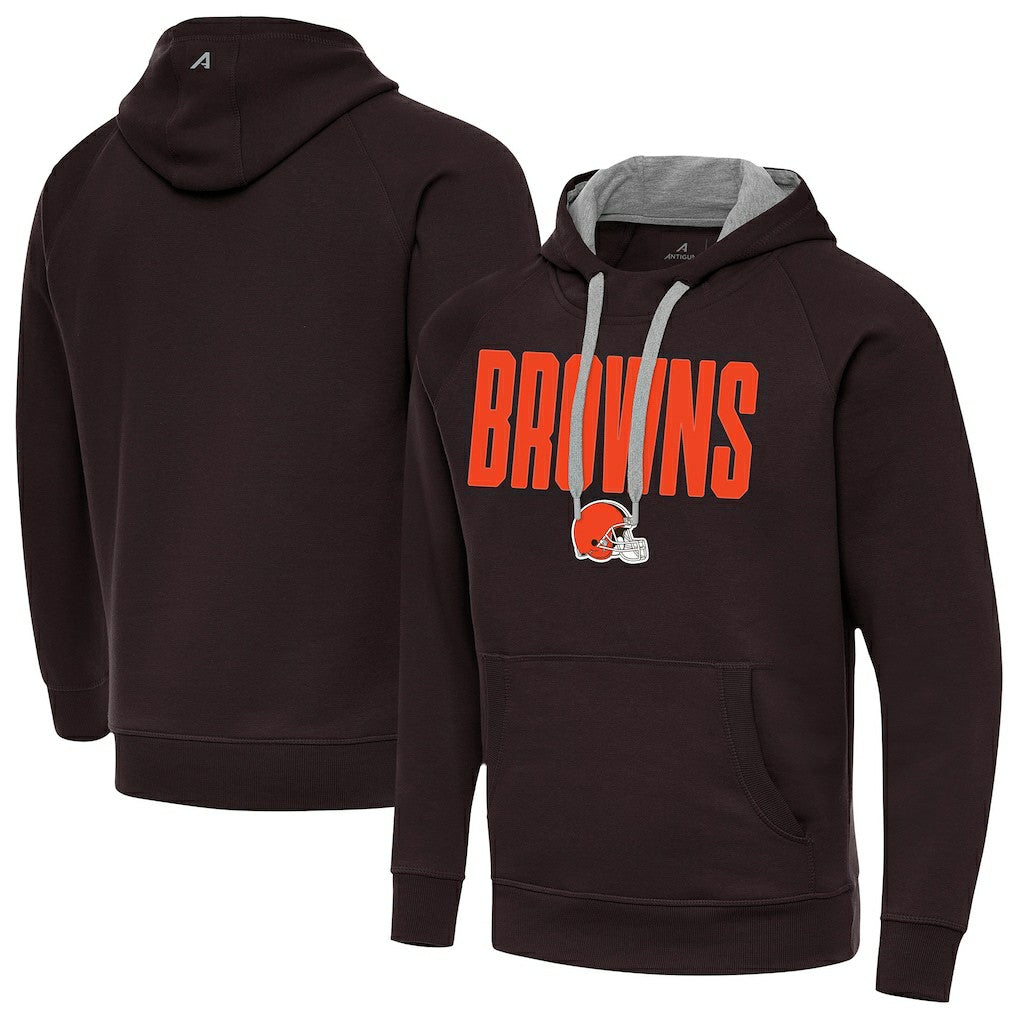 Cleveland Browns Antigua Victory Hoodie - Brown Hoodies